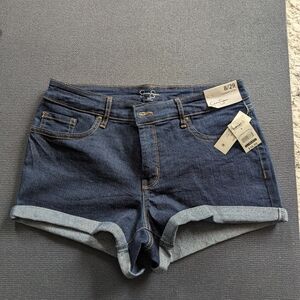 Jessica Simpson Dark Blue Rolled-Hem Denim Charmer Shorts Size 8/29